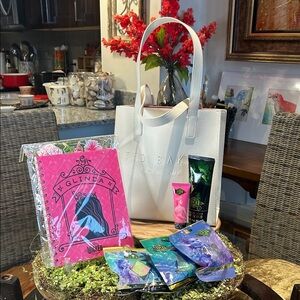 Ted Baker London Cream Tote 9.75”x 9.5” & Wicked Bath Collection & Journal NWT